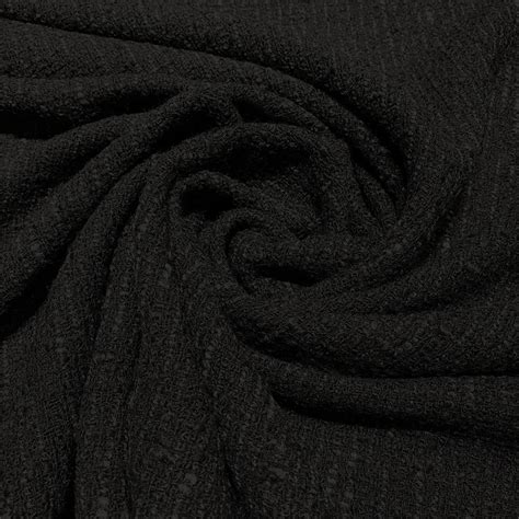 black tweed fabric.